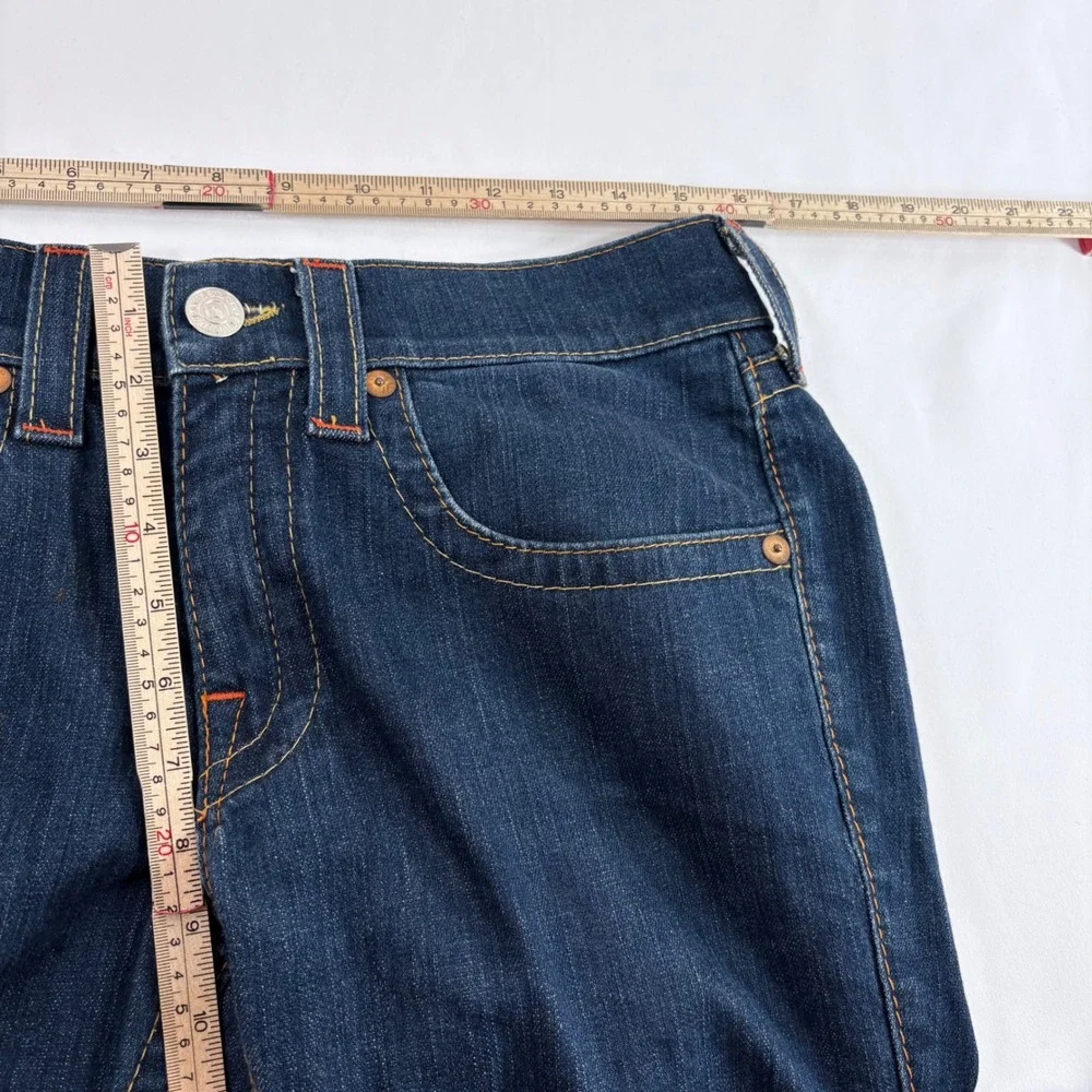 True Religion Bobby Jeans Blue Straight Leg Dark Wash Made in USA 31x33